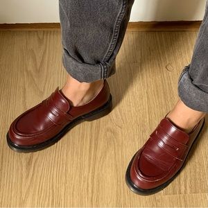 Vintage Cherry Red 90s Dr. Martens Loafers